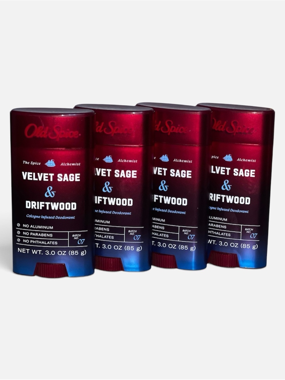 4X Old Spice Velvet Sage & Driftwood Men’s Deodorant Stick - Red